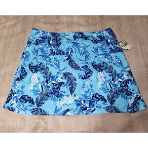 Coral Bay Golf Knee Length Skort Size Xl Tropical Blue New Upf 50 Beach Active
